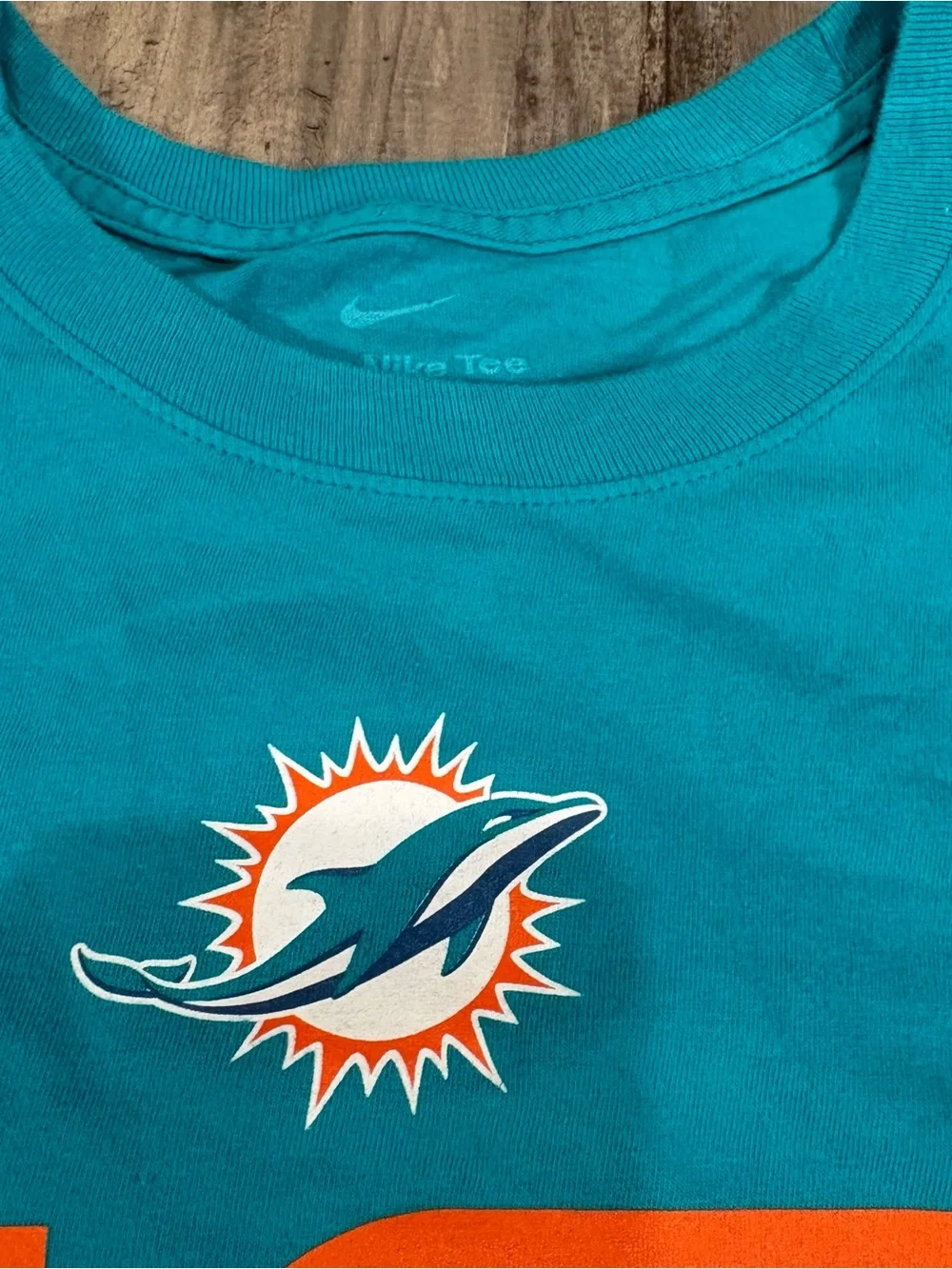 Nike Miami Dolphins Tyreek Hill #10 T Shirt Aqua NFL Football Mens M